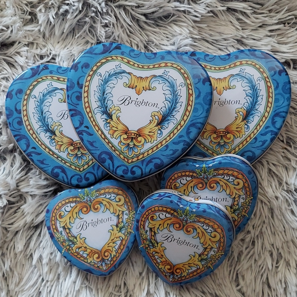 Brighton jewelry tins, set of 6